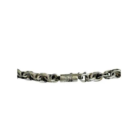 Chrome Hearts Paper Chain Necklace 30 inch Sterling Silver .925 - Picture 5 of 8